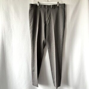 Perry Ellis Men’s Gray  Straight Leg Dress Pants 34x32